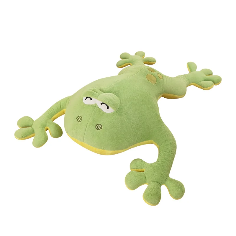 Animal en peluche grenouille Kawaii, oreiller assis de grande taille, jouet pour enfants, cadeau d'anniversaire et de noël, poupée en peluche pour câlin et prix