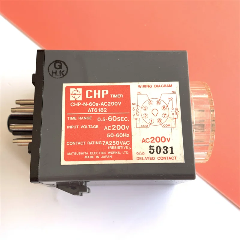 

1 шт. CHP-N-60S-AC200V импортированное реле времени AT6182 60 секунд AC200V электронные компоненты