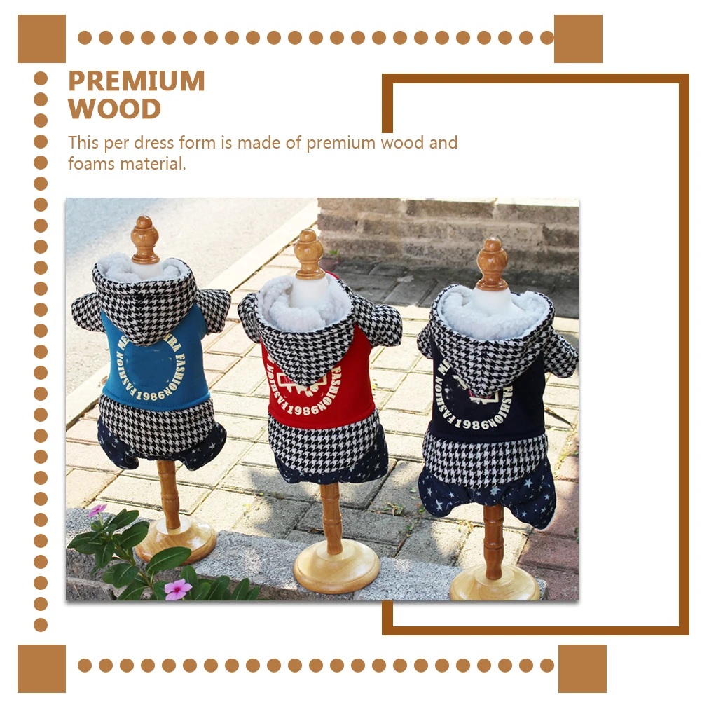 

Pet Clothes Rack Mannequin Stand Dress Form Holder Clothing Display Premium Wood Foam Pet Dress Form Practical