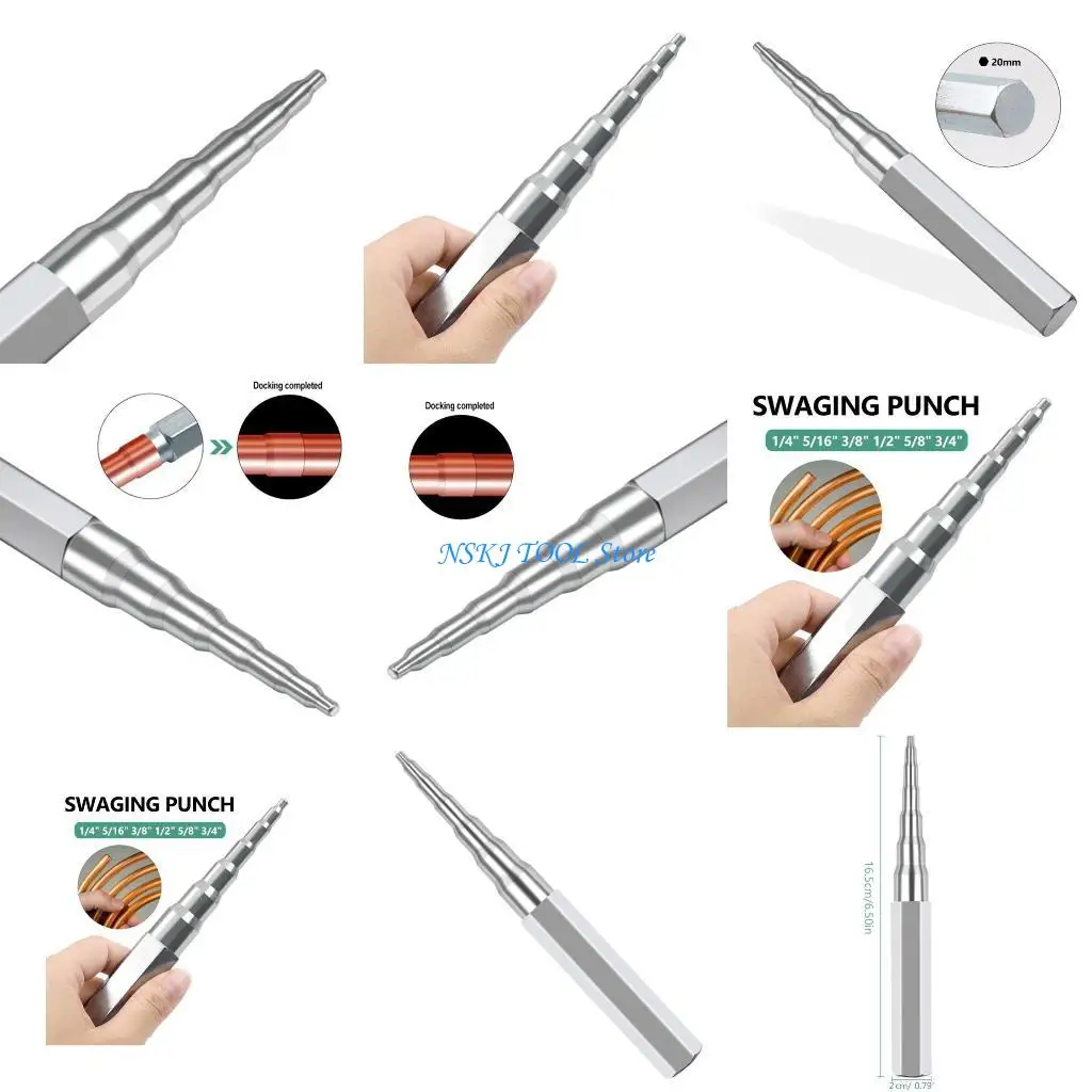 

L8RC Manual Copper Tube Expander Copper Pipe Swaging Tool Air Conditioner Maintain Repair Refrigeration Hand Expanding Tool