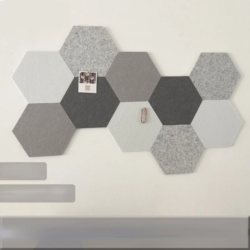 Creative Wall Sticker DIY House Office Sofa Background Felt Decorative Board Hexagonal Shool Kids Bedroom Decor Photos Display