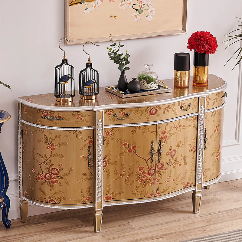 

Роскошный окрашенный цветок из цельного дерева, вход на вилле, полукруглая дуга, декоративный входной шкаф цвета шампанского