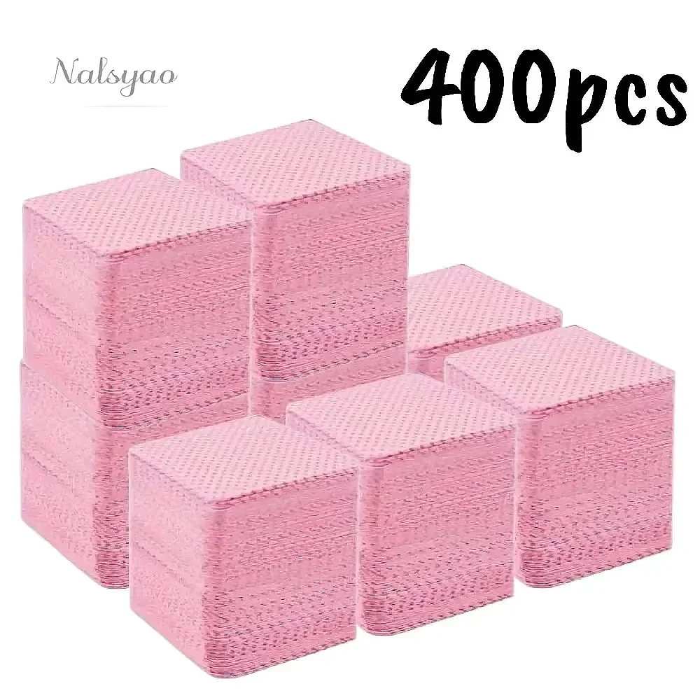 200/400pcs Lint Free Nail Wipes Gel Cleansing Tissues Aluminum-Free Nail Polish Remover Pads for Beauty Cleaning