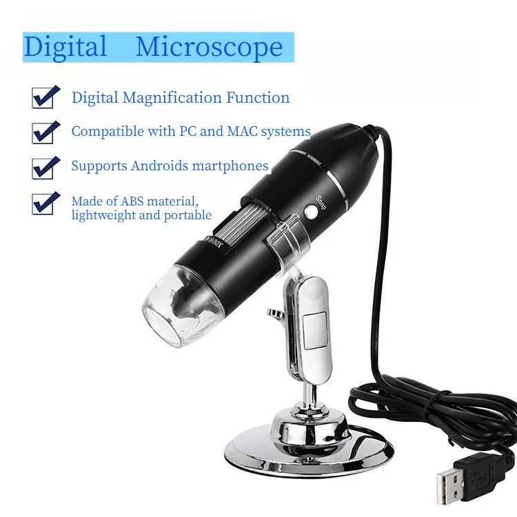 4D Digital USB Microscope 3-in-1 | 1000X-1600X Magnification | Electronic Phone Microscope for Repair & Inspection