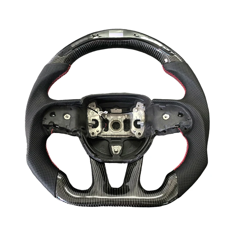 

Customized Products Carbon Fiber Leather LED Wheel fit for Dodge Challenger SRT8 Car Steering Wheel