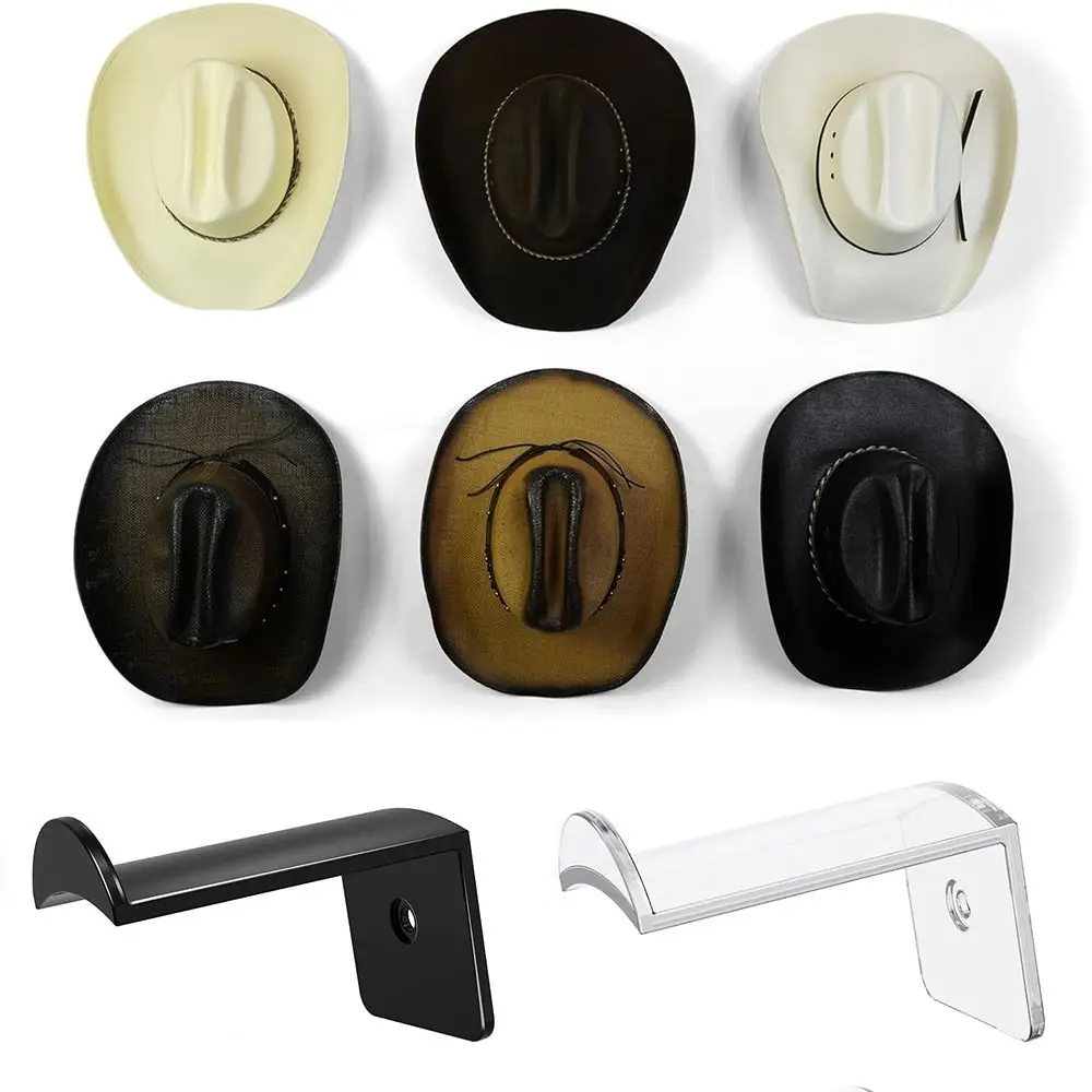 3 قطعة خطاف قبعة للجدار رف قبعة رعاة البقر حامل غطاء لاصق قوي قبعات البيسبول عرض منظم لغرفة النوم باب الخزانة