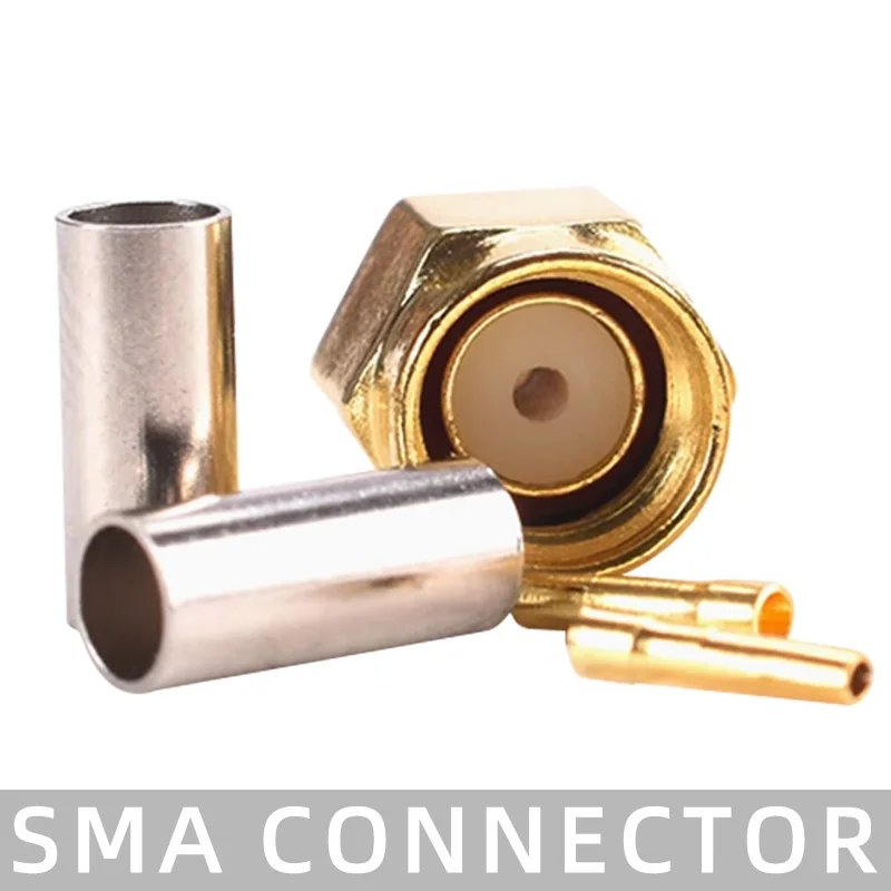 

5 шт. разъем SMA золотой женский игольчатый RG174 RG316 LMR100 для RF коаксиального обжимного кабеля