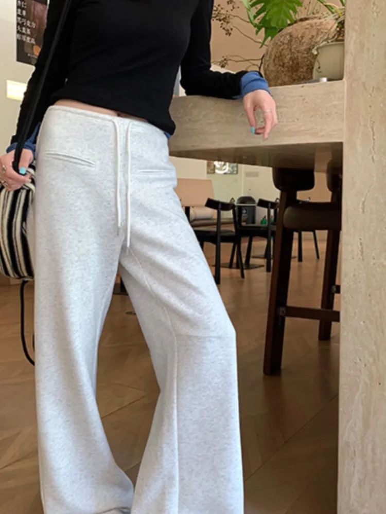 2026 New Autumn And Winter Women's Pants Are Fashionable, Casual, Versatile For Commuting, Micro Flared Wide Leg Sports Pants