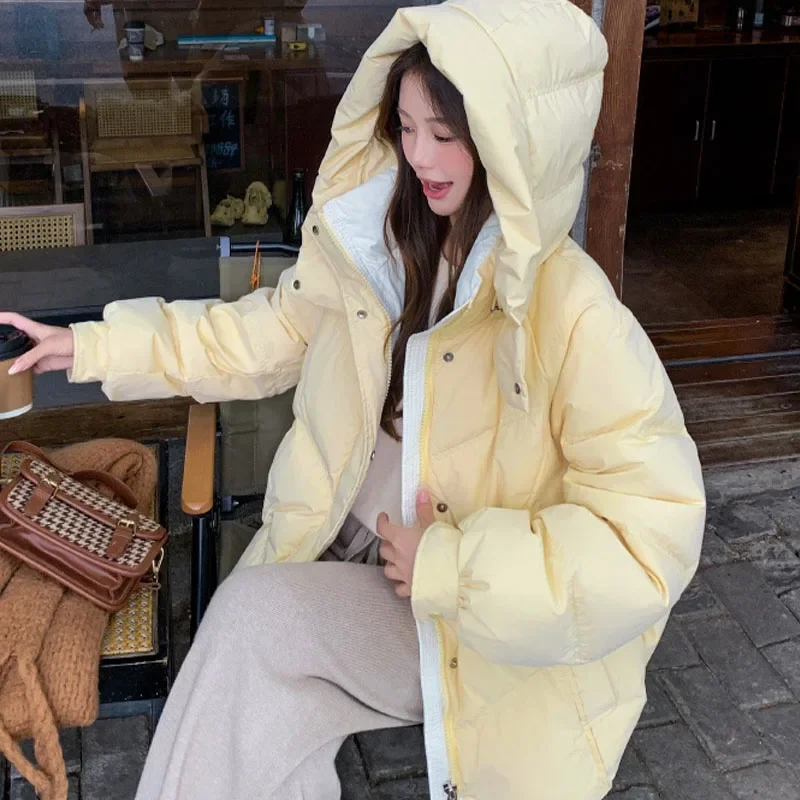 

Thickened Jacket Down Cotton Clothes Female Winter Korean Version Cotton Padded Jacket Girls Fashion Short Loose Leisure Tops