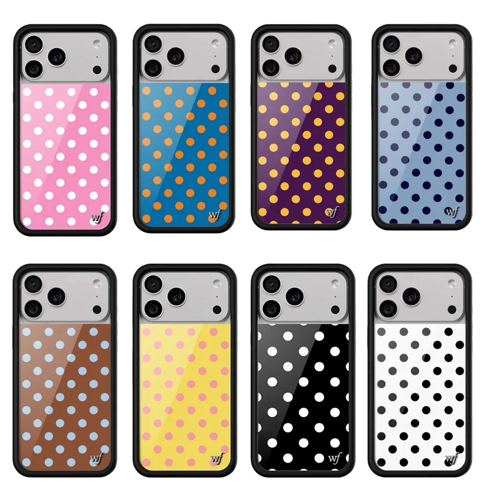 

Wildflower ins luxury full screen Polka Dot Phone Case For iPhone 11 12 13 14 15 16 17 Pro Max 16 Plus WF Wave point Cover﻿﻿﻿﻿﻿