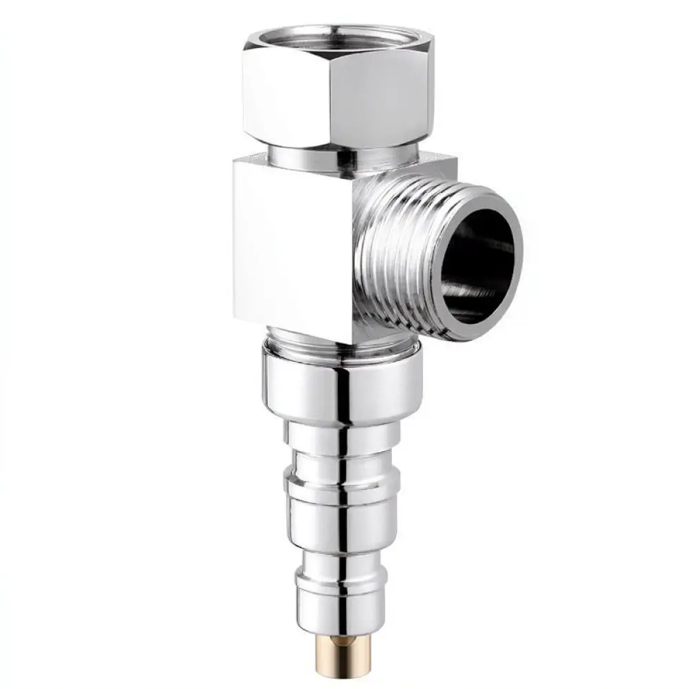 Three Way Water Divider Valve Connector For Kitchen Bathroom Washing Machine Faucet Adaptor Durable Alloy Plumbing