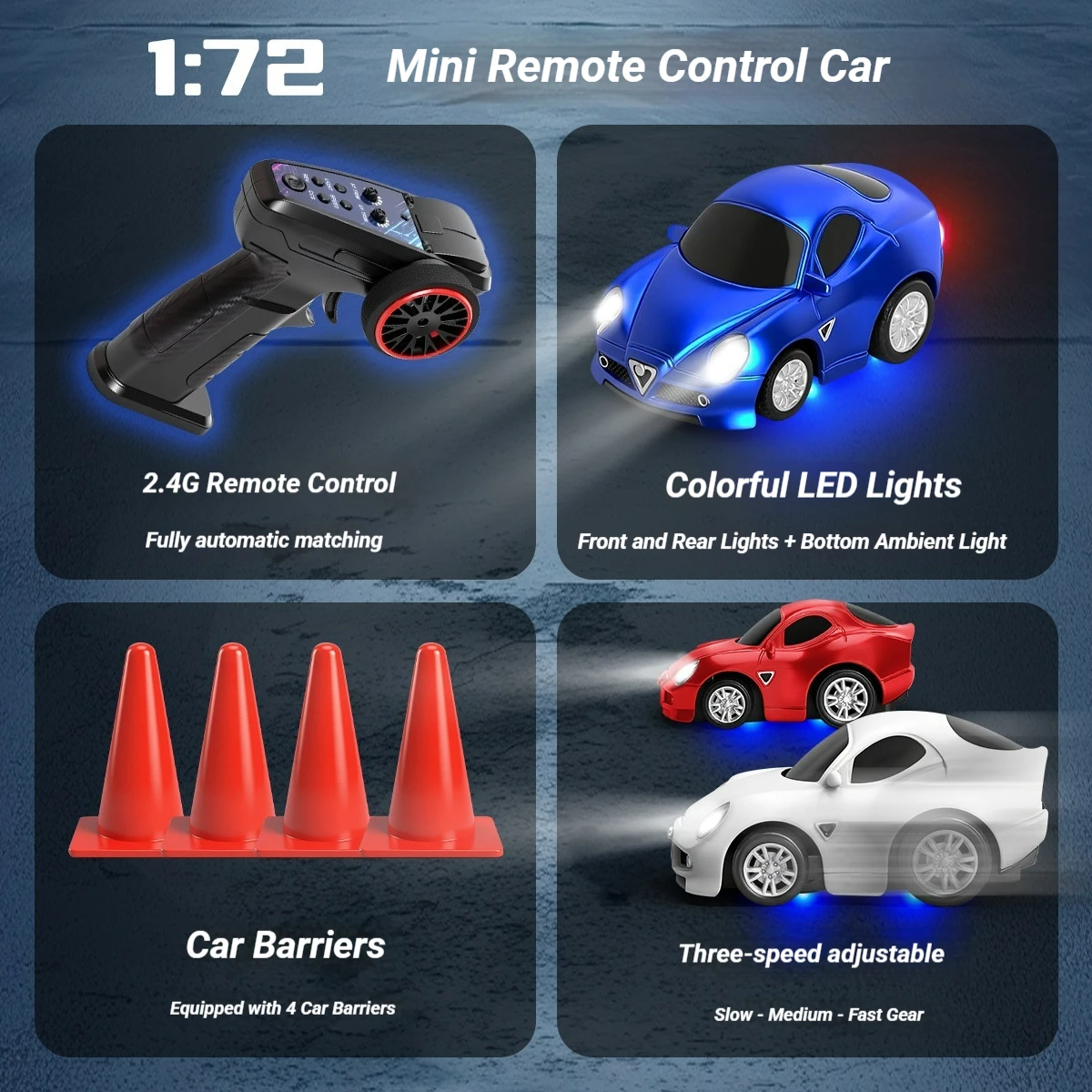 1/72 Wltoys Q7201 RC Cars Mini 2.4G Full Scale Electric Offroad 3-Speed Cute Car Funny Toys RC Car Children Birthday Gifts