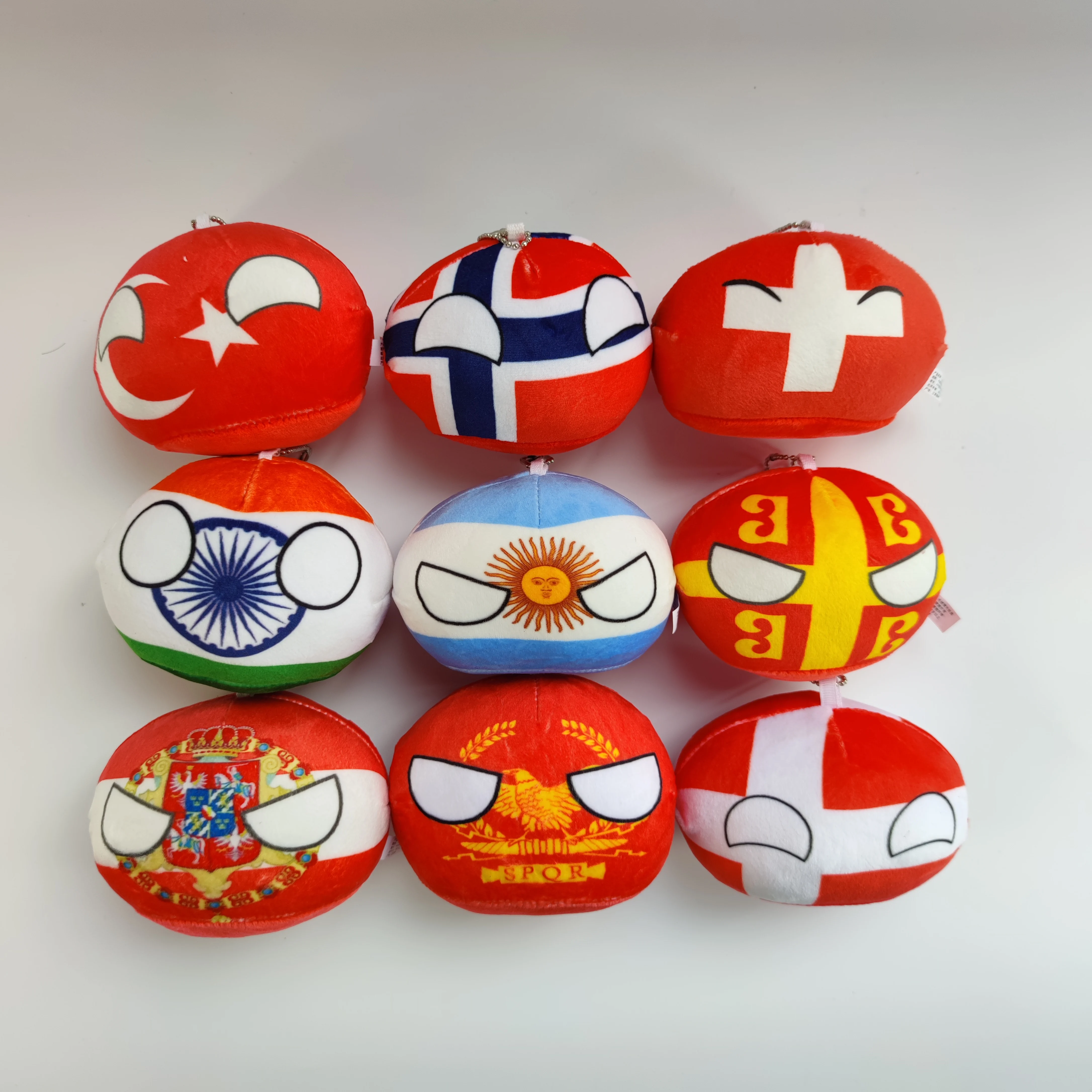 10cm Polandball pendant Kazakhstan Israel Palestine Iraq Egypt Chile Countryball anime peripheral gifts