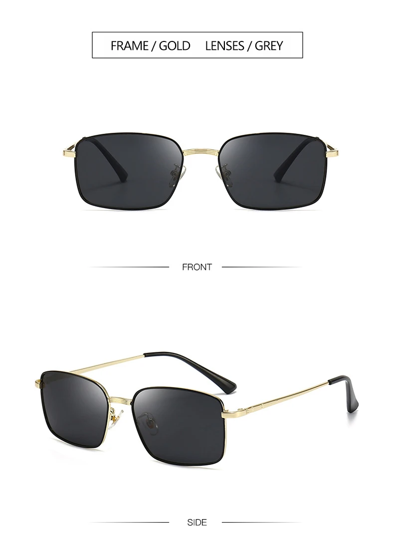Vintage Metall-Sonnenbrille mit quadratischem Rahmen, polarisiert, Gesichtsformend & Vielseitiger Stil mit UV-Schutz 5047 – Detail 10
