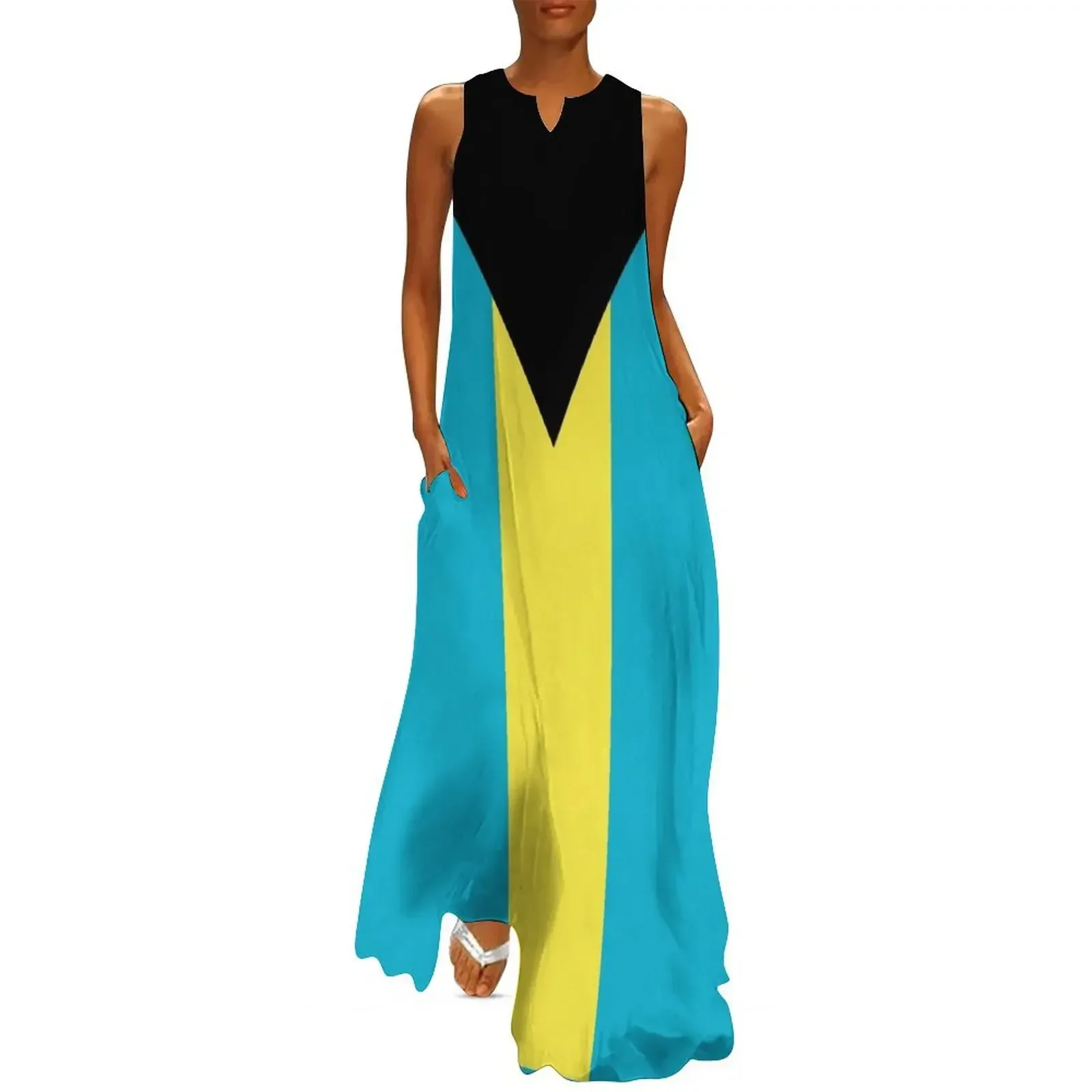 

Bahamas National Flag Long Dress summer clothes birthday dress evening dresses women Dress