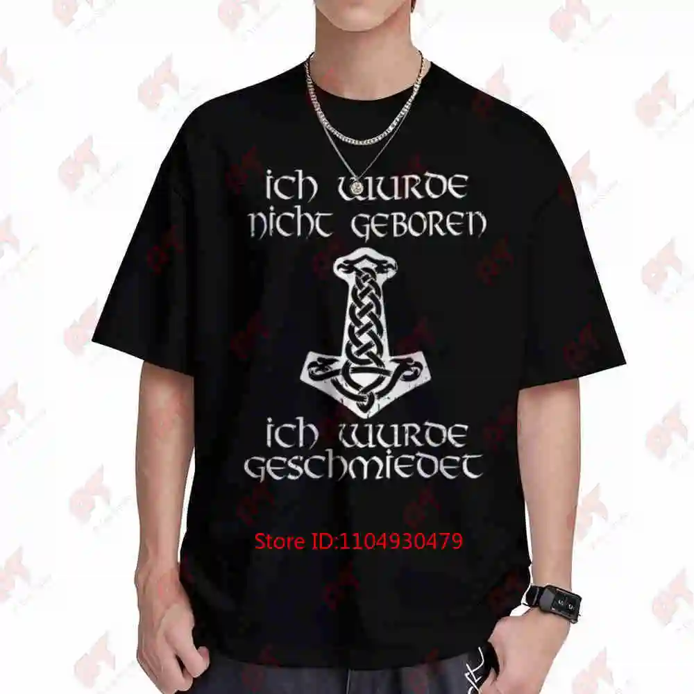Forged Not Born Strength Determination Nordic Viking Short Sleeve Tee 100% Cotton T-Shirt