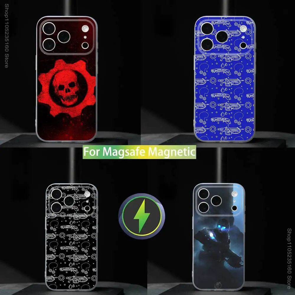 

Game G-Gear Of Wars Phone Case For iPhone 17,16,15,14,13,12,11,Pro,Max,Plus,Mini,SE4,E Magnetic For Magsafe Wireless
