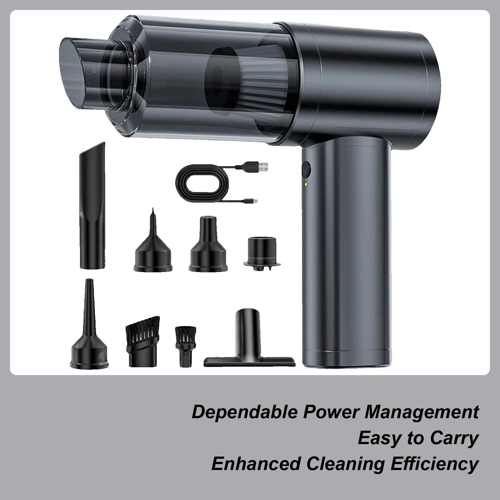 

Автомобильный пылесос 12500Pa, беспроводной ручной пылесос, перезаряжаемая воздуходувка для матраса, домашнего дивана, стола, детализации грузовика, ковра