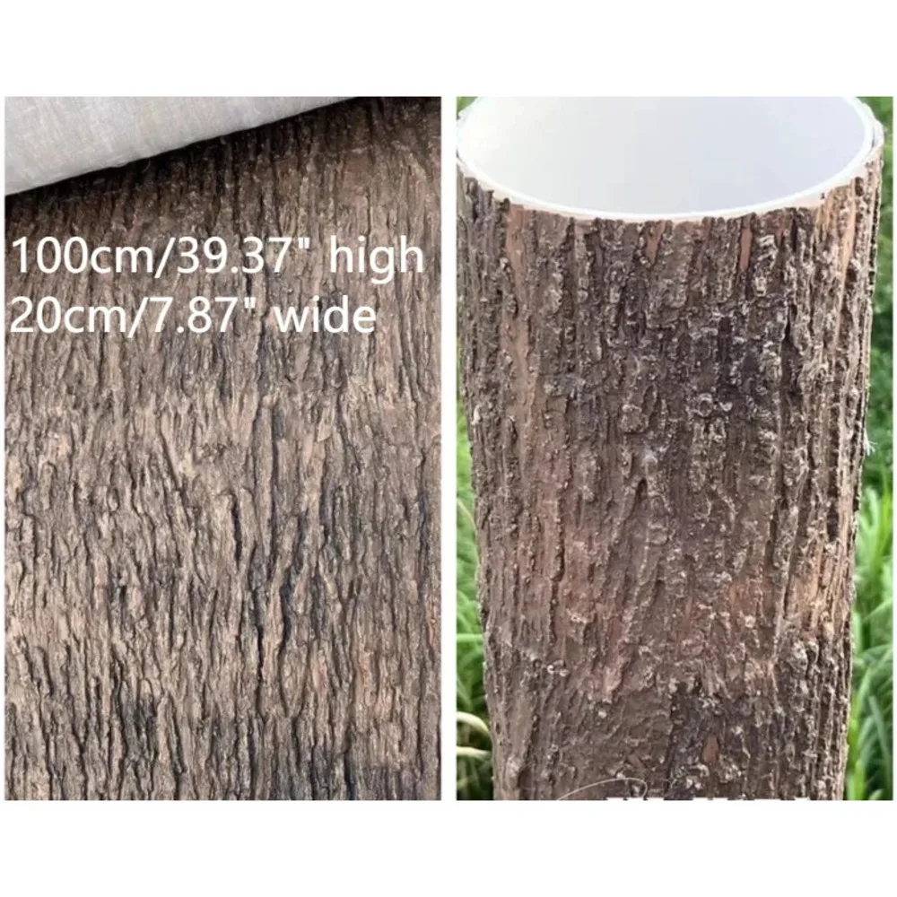 Simulated tree bark wrapped columns, water pipes, gas pipes, shielding, decoration, beautification, wall pasting, balcony