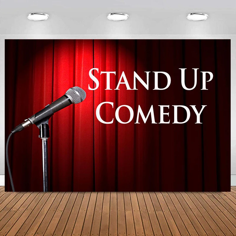 stand-up comedy photography Decoration Photo Backdrop Banner and Supplies for Home Photography Background House Theater Party