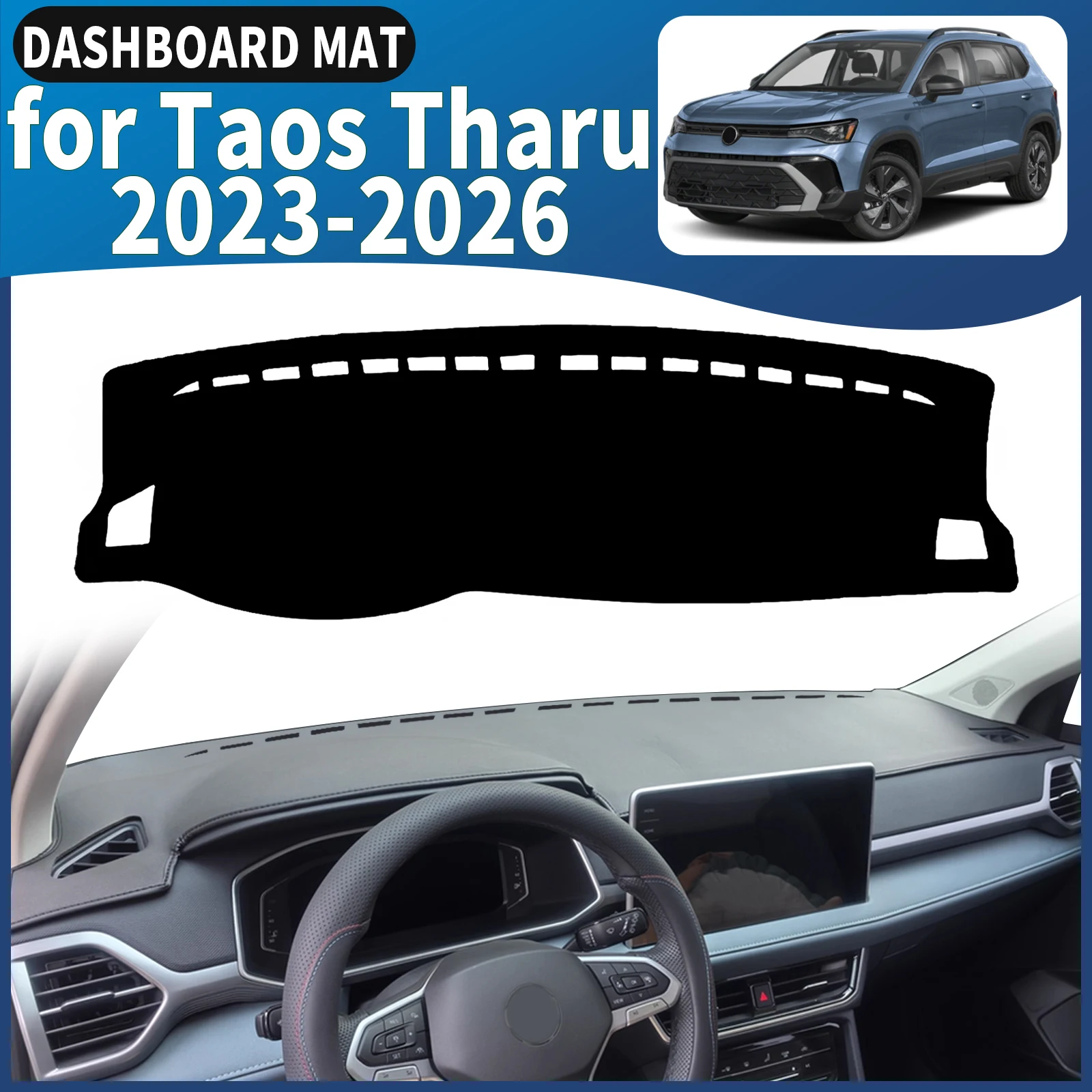 

for Volkswagen VW Taos Tharu 2023-2026 Dashmat Dashboard Cover Pad DashMat Sunshade Protective Carpet Car Accessories Leather