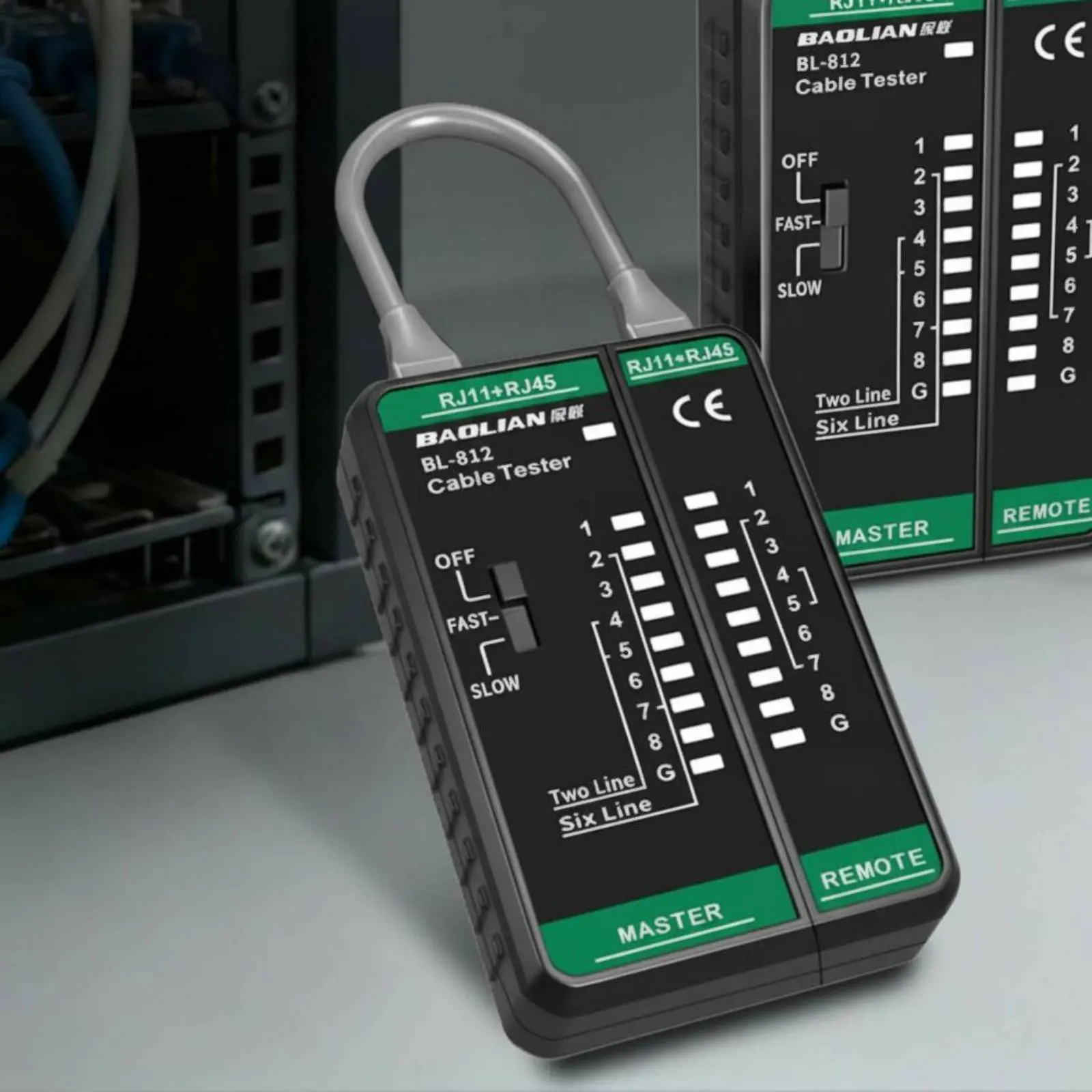 LAN Wire Tester Light Indicators Network Wire Tester Fast/Slow Test Mode Tests Shielded & Unshielded Cables for DIYers