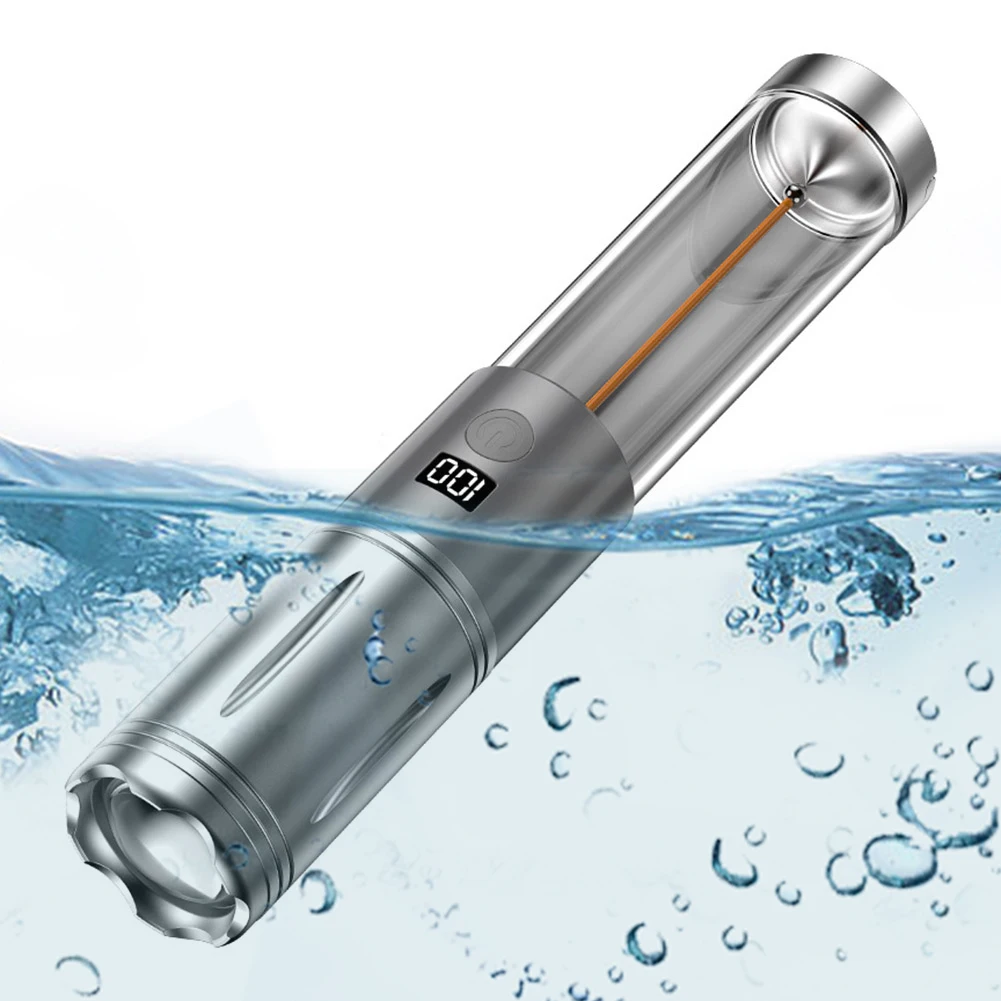 2 In 1 Camping Light Camping Flashlight with Hanging Hook Portable Tent Light Dimmable Emergency Light for Outdoor Picnic