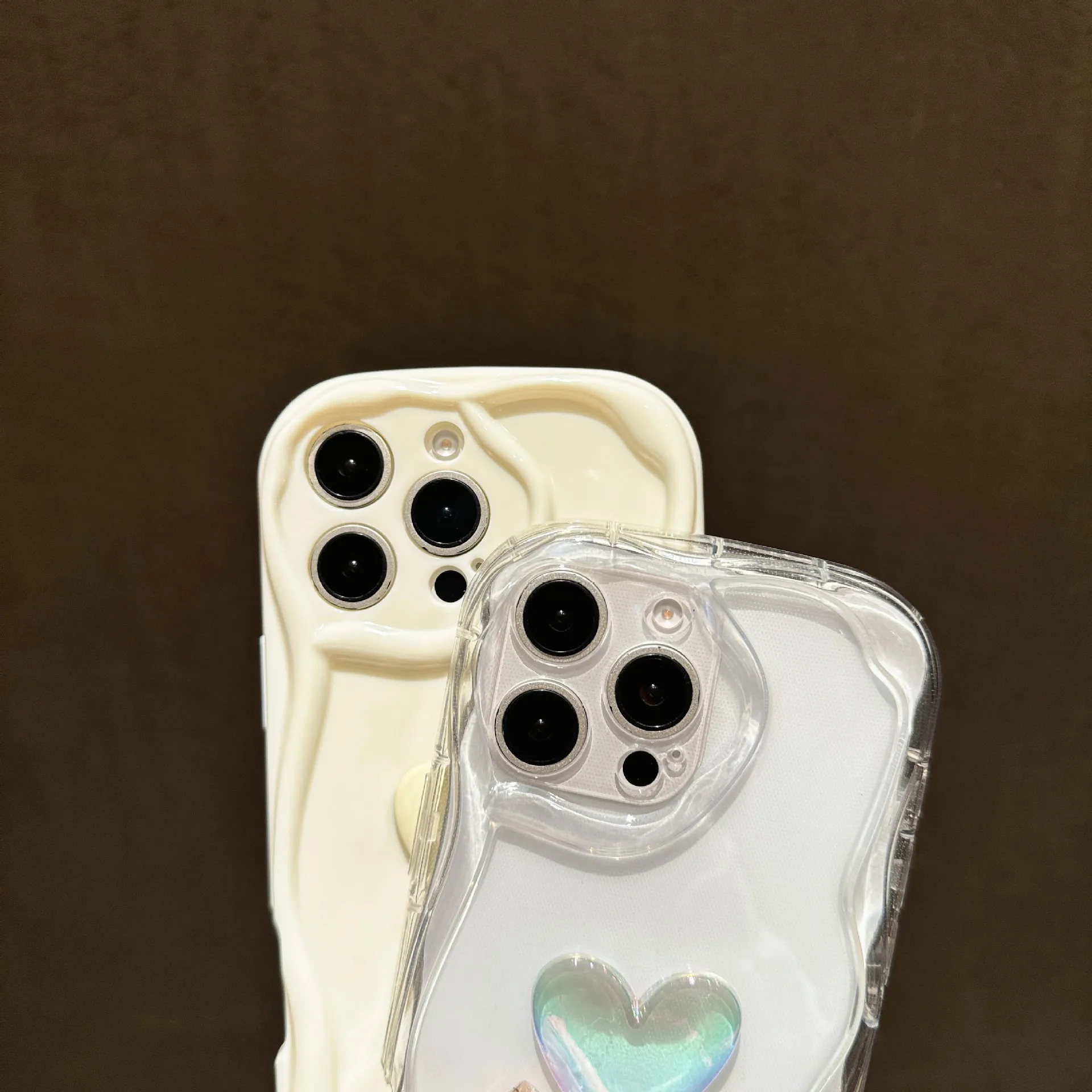 ثلاثية الأبعاد موجة لطيف الحب القلب للصدمات قضية الهاتف لسامسونج غالاكسي A16 A26 A36 A56 A55 A54 A52 A53 A24 S25 S24 S23 الترا S22 زائد