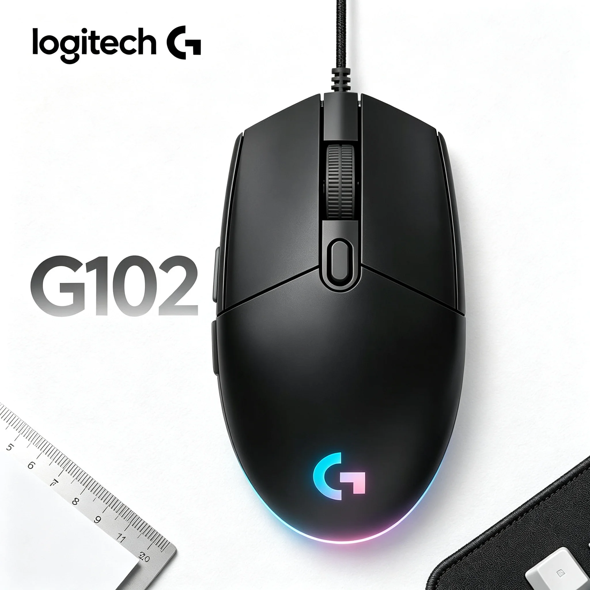Logitech G102 USB Wired Mouse Robust Durable Construction RGB Light For Competitive CS2 PUBG Game And Office Computer Use