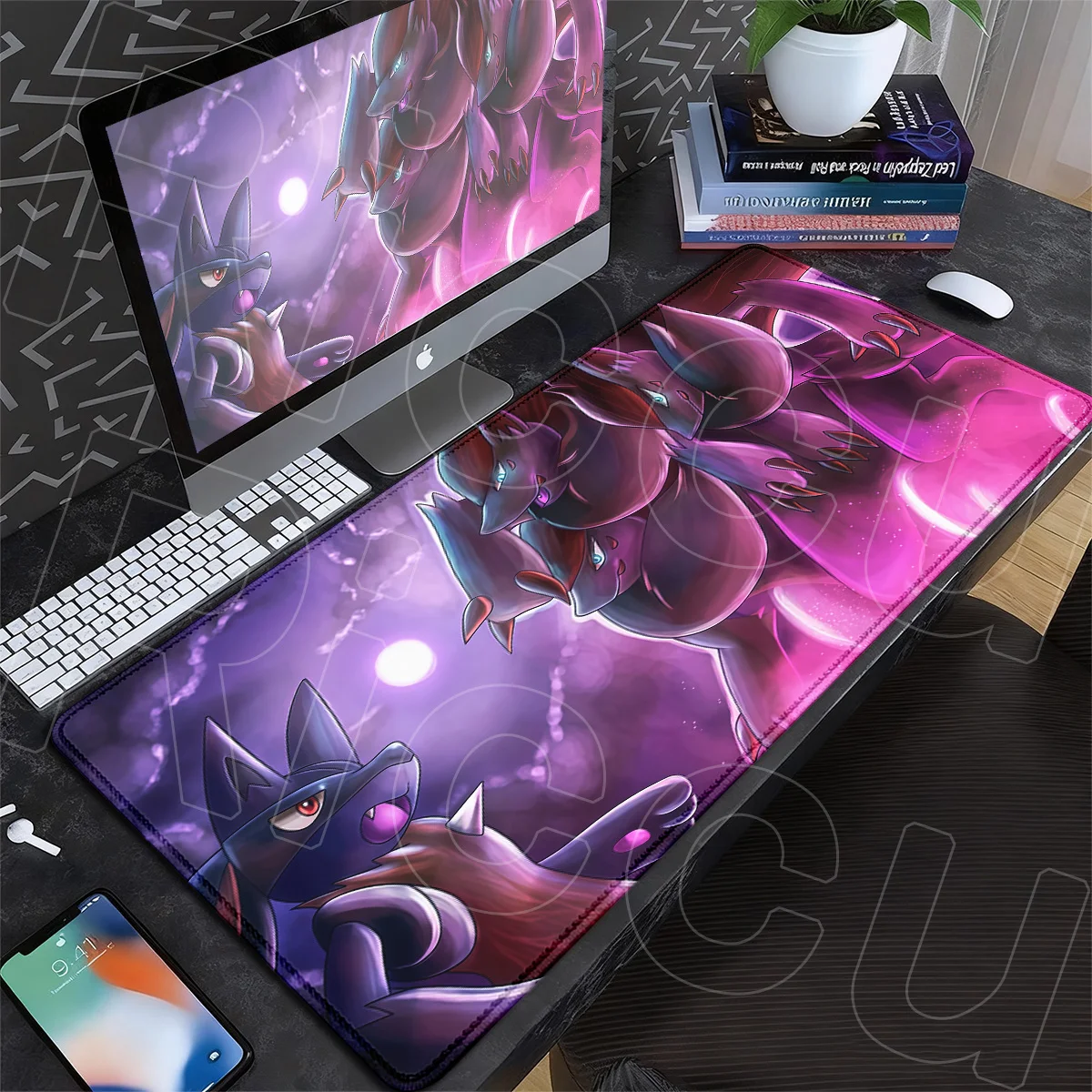 E-sport Gamer Cabinet Carpet Computer Office Accessories P-pokemon Cool Zoroark Mousepad Rubber Natural Non-slip Desktop Mauspad