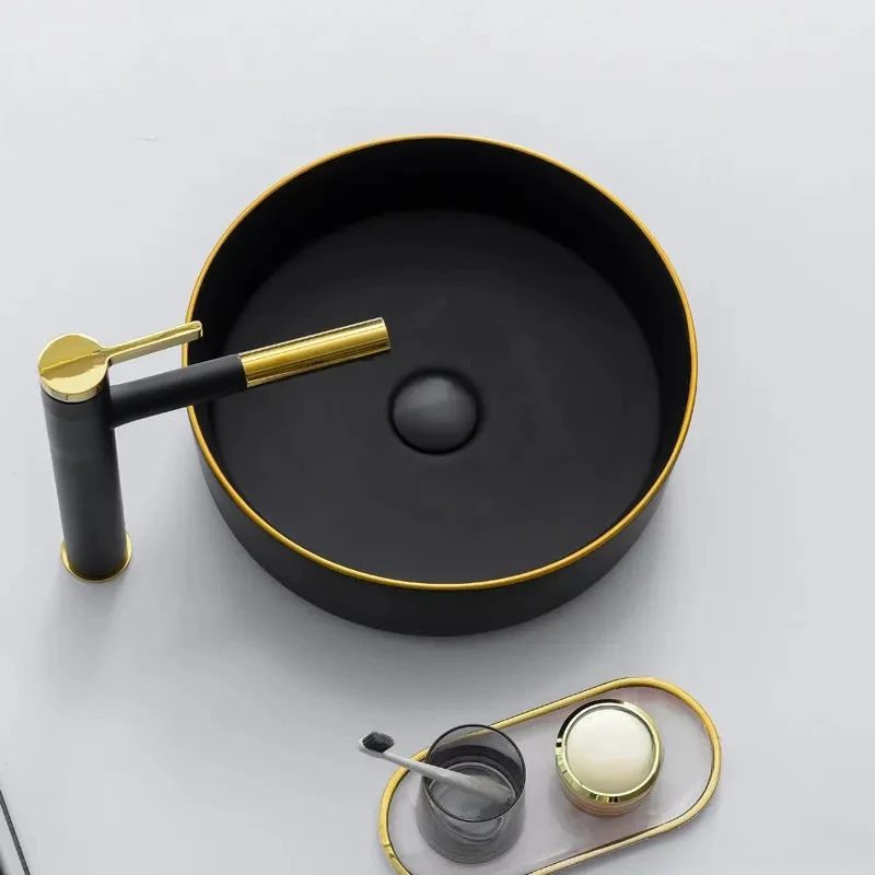 Bathroom Sinks  Luxury Household Washbasin Modern Ceramic Countertop Basin