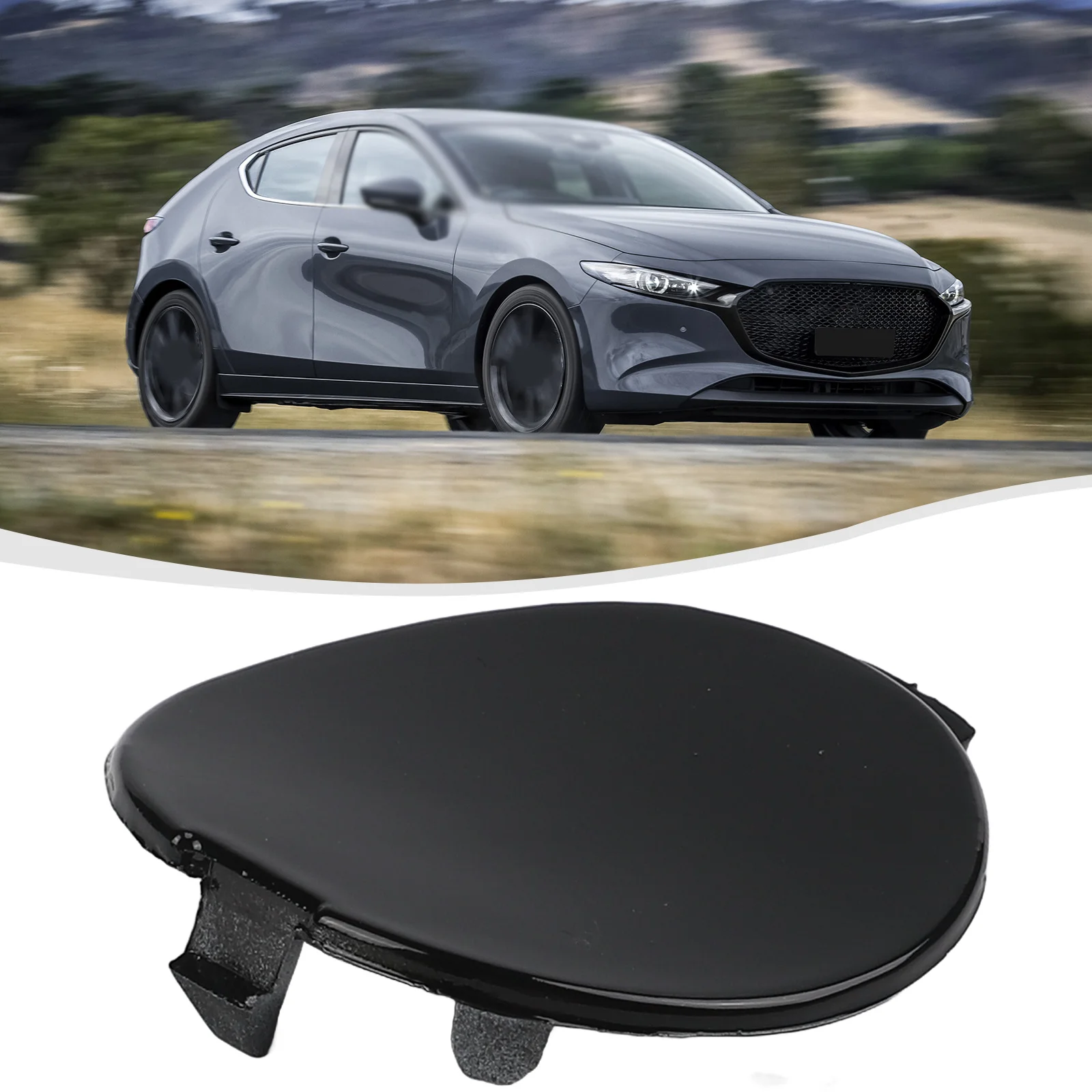 

Для MAZDA 3 для хэтчбека 2019 2023, крышка буксировочной проушины заднего бампера, подходит для правого и слева с номерами деталей BCKN50EK1 BCKN50EL1