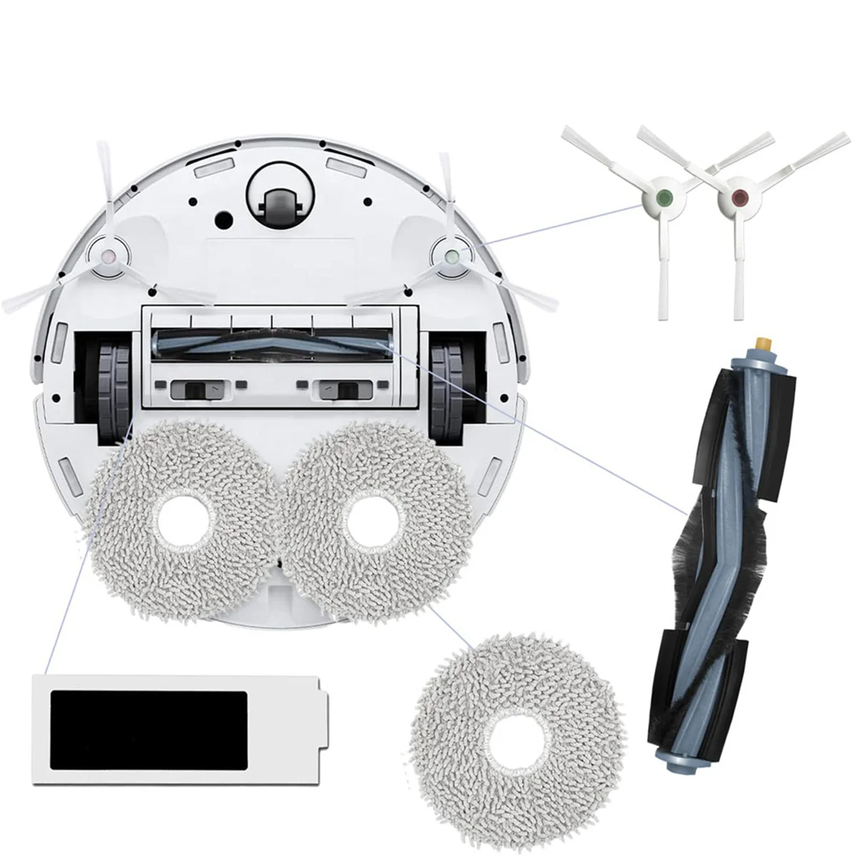 ملحقات AC66 لـ Ecovacs Deebot T20 Omni، قطع غيار للمكنسة الكهربائية Ecovacs Deebot T20 E Omni