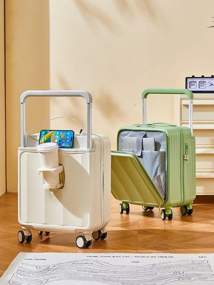 lightweight-female-travel-suitcase-frontal-opening-pullman-multifunctional-carry-on-suitcase-easy-to-carry-business-style