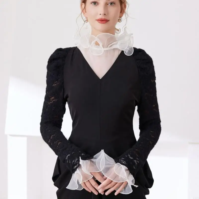 L5YA مجموعة تمديدات أكمام شفافة قابلة للتعديل وأطواق مزخرفة للسترات