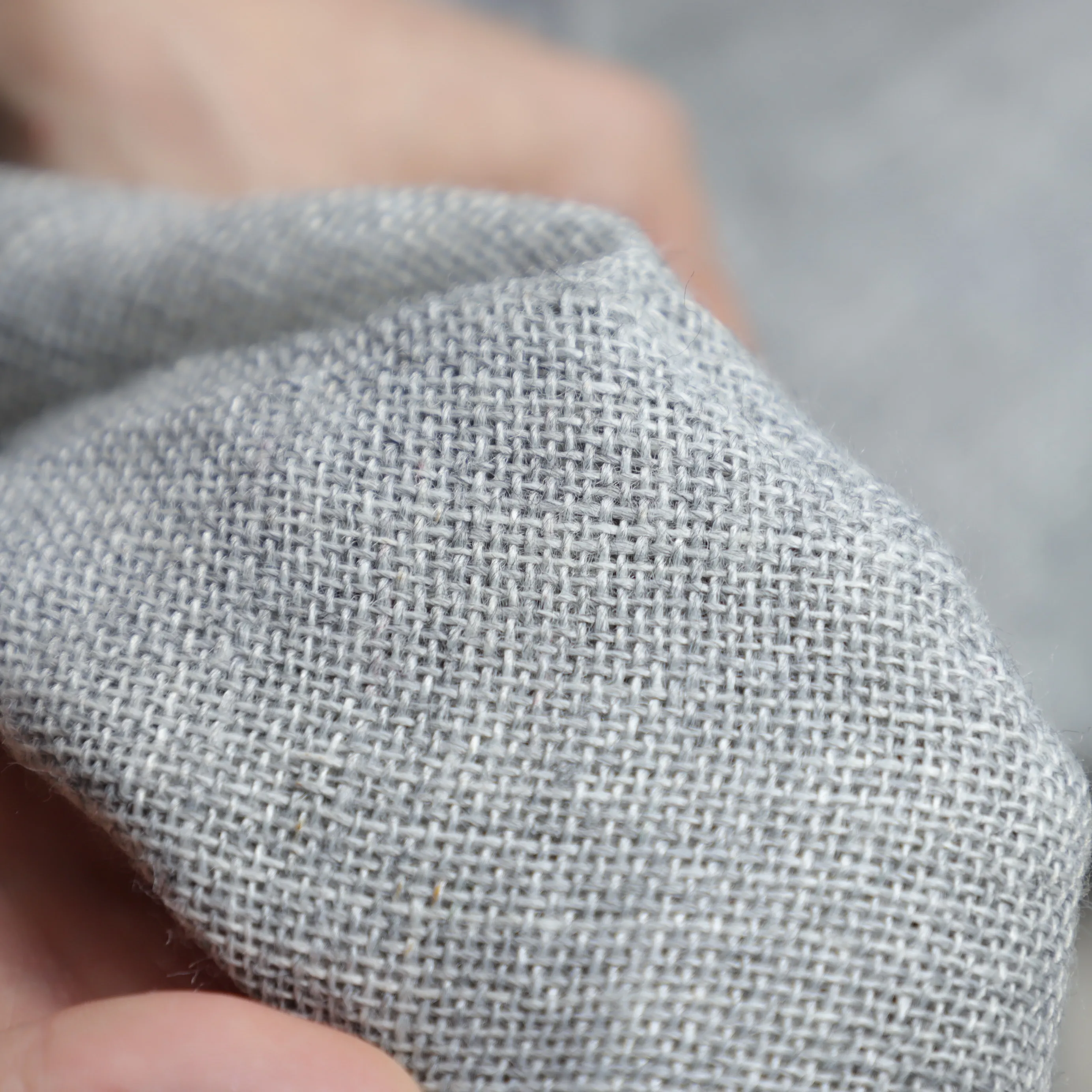 ขนาดใหญ่สีเทา Tufting ผ้าผ้าลินิน Faux ผ้าหยาบผ้าลินินสําหรับ DIY พรมอุปกรณ์เสริมเย็บ Punch สําหรับ Tufting Gun