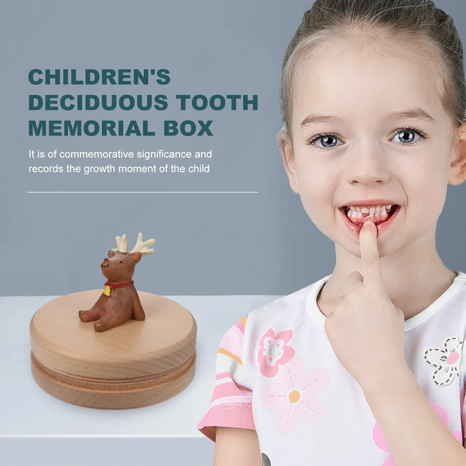 Baby Teeth Wooden Box Memorial Case Empty for Lanugo Hair Storage Baby Shower Birthday Gift Infant Lanugo Case