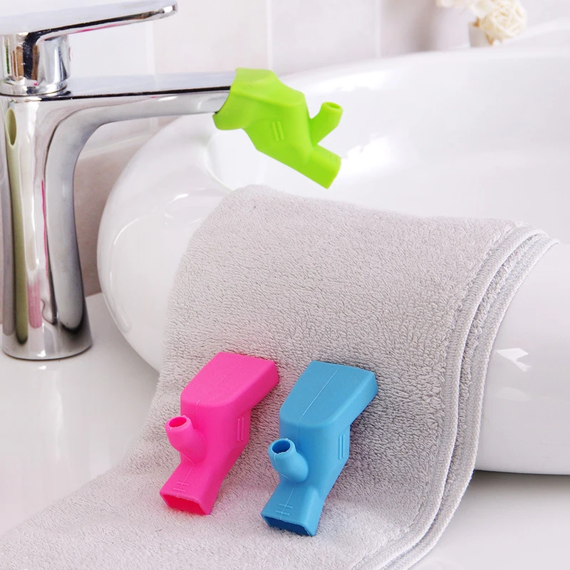 3Pc Aanrecht Kraan Extender Rubber Elastische Mondstuk Gids Kinderen Water Saving Tap Extension Voor Badkamer Accessoires