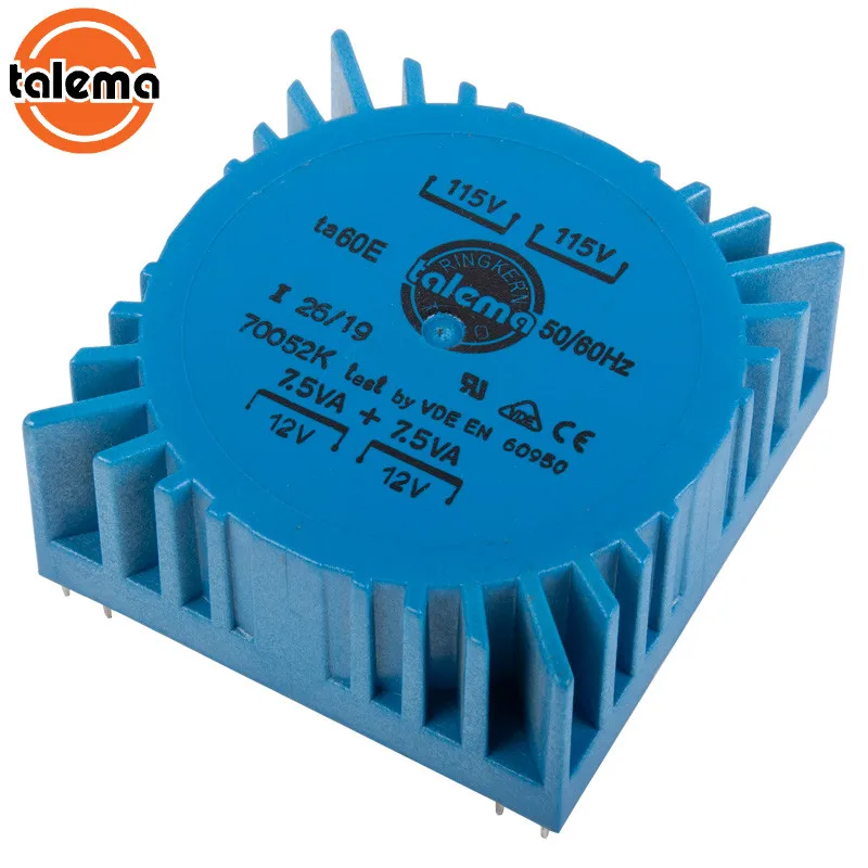 Talema 15W Dual 7V 9V 12V 15V 18V 22V Imported Toroidal Transformer HIFI Audio Power Transformer 15VA