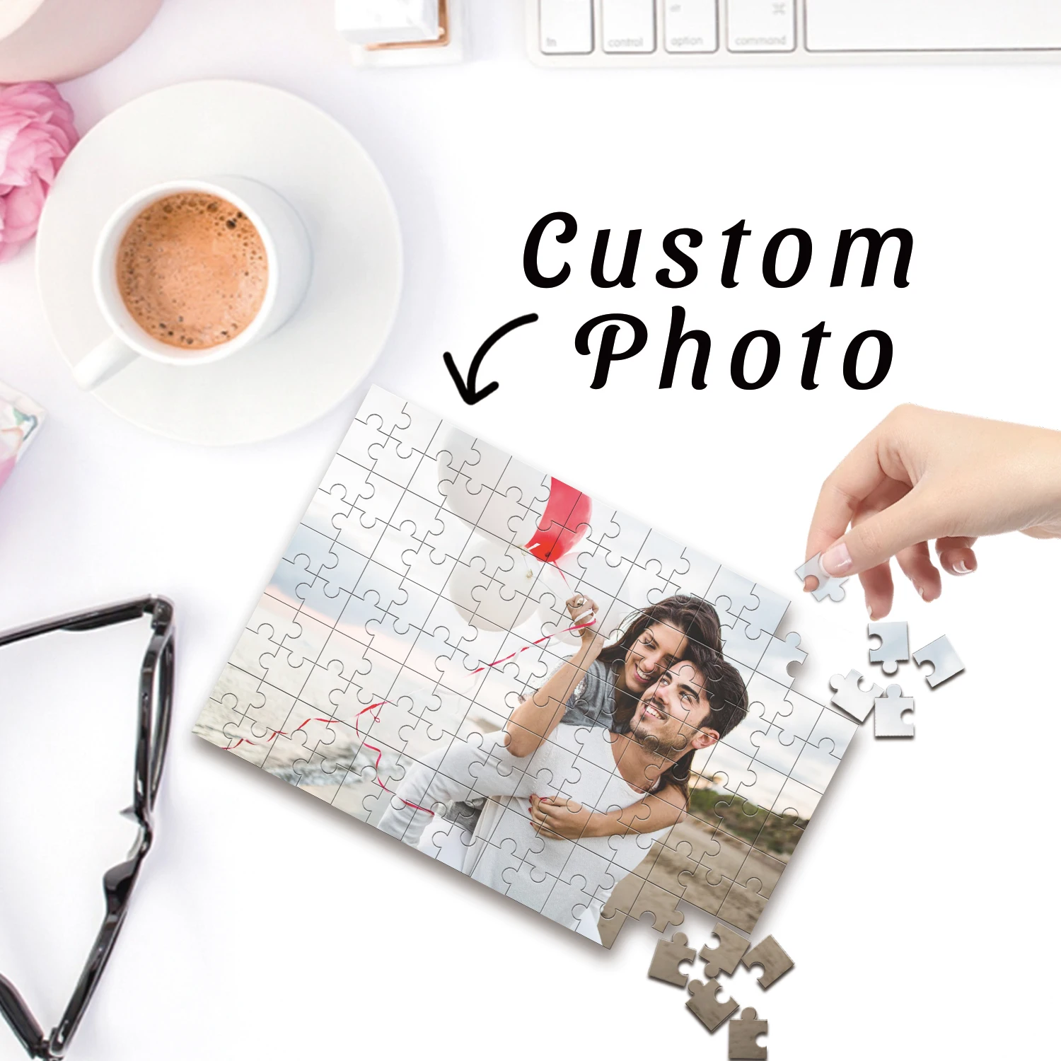 1Pack Custom Lover Photo Wooden Jigsaw Puzzle,Family Birthday Wedding Anniversary Valentine Gift,35/150/300/500/1000pc