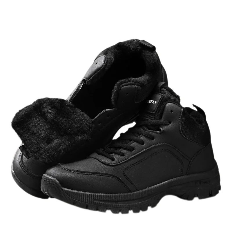 Men Winter Boots Thermal Snow Boots For Men Waterproof Anti Slip Warm Plush Hiking Shoes Lightweight Outdoor Work Boots