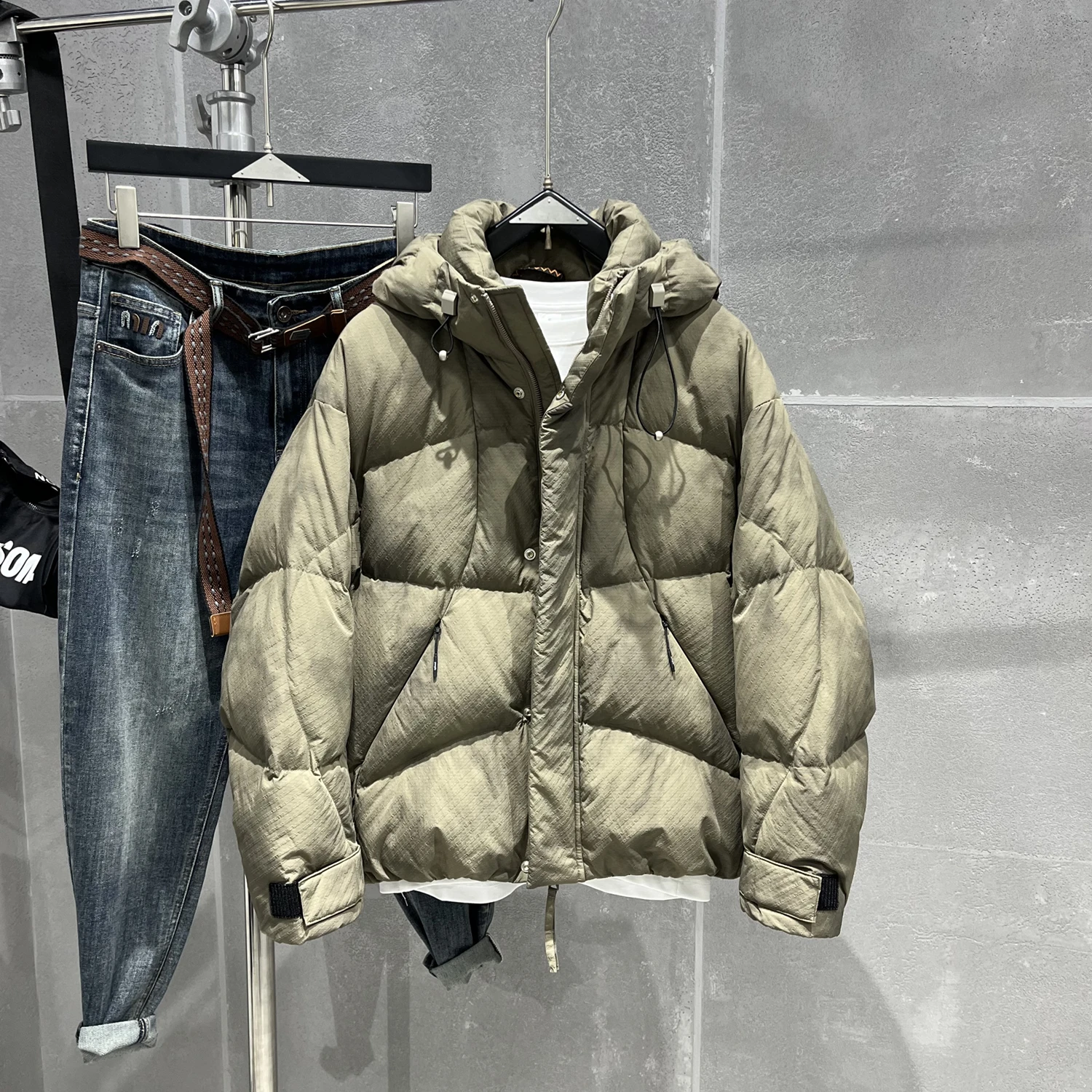 

Men's Thickened down Jacket Winter New Arrival Hooded Loose Warm White Duck down Outerwear Fashionable Versatile Bread Coat