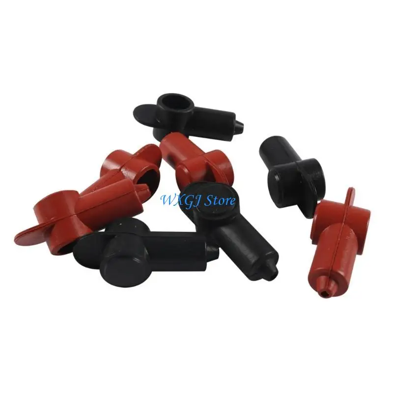 

37JE 10Pcs Silicone Terminal Cover Car Battery Pile Head Protective Caps Flame Insulation