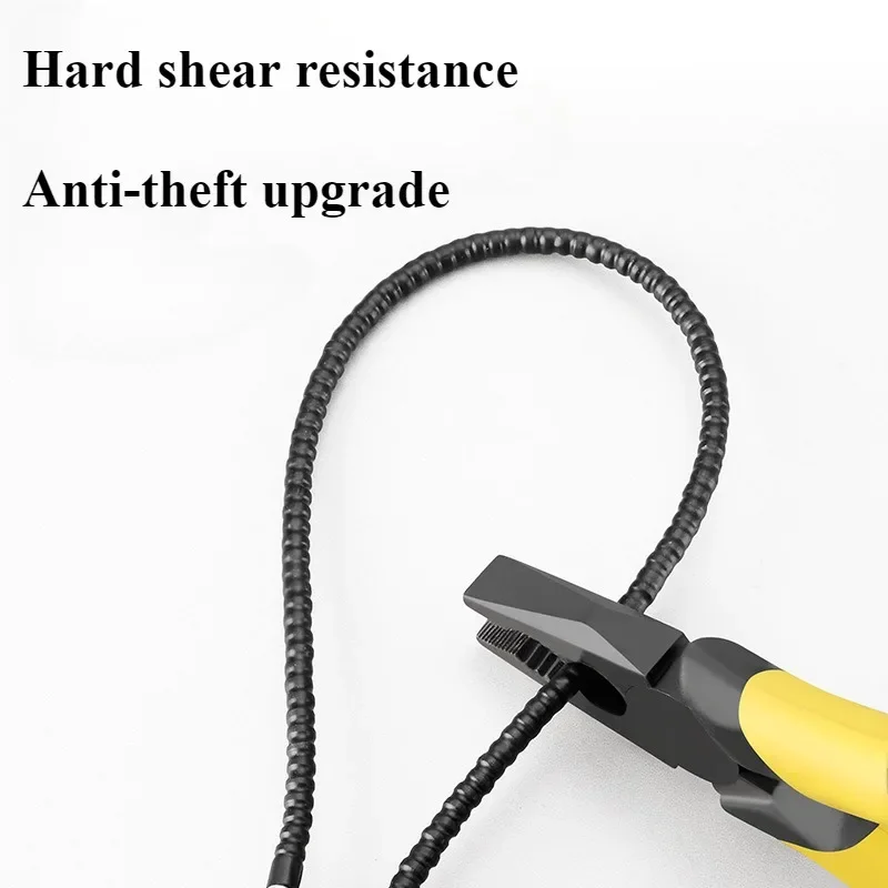 1PC Steel Wire Lock Battery Car Iron Helmet Lock Soft Wire Rope Electric Car Long Hang Car Basket Locks Door Rope Anti-theft