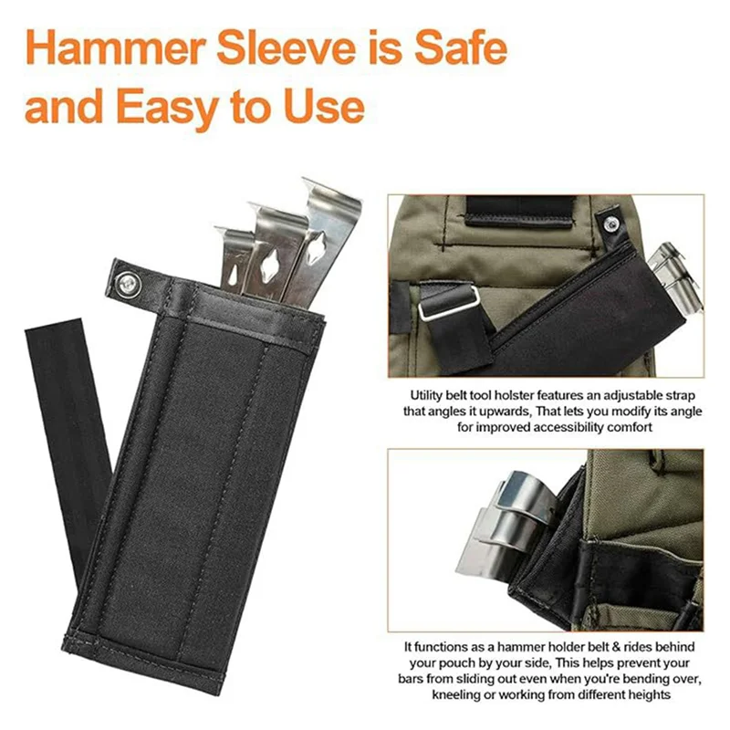 A84E-Replaces Diamondback Tools Belt Holder Padded Hammer Holster, Hammer Sleeve For Diamondback Tool Pouch Belts Or Tools Belt