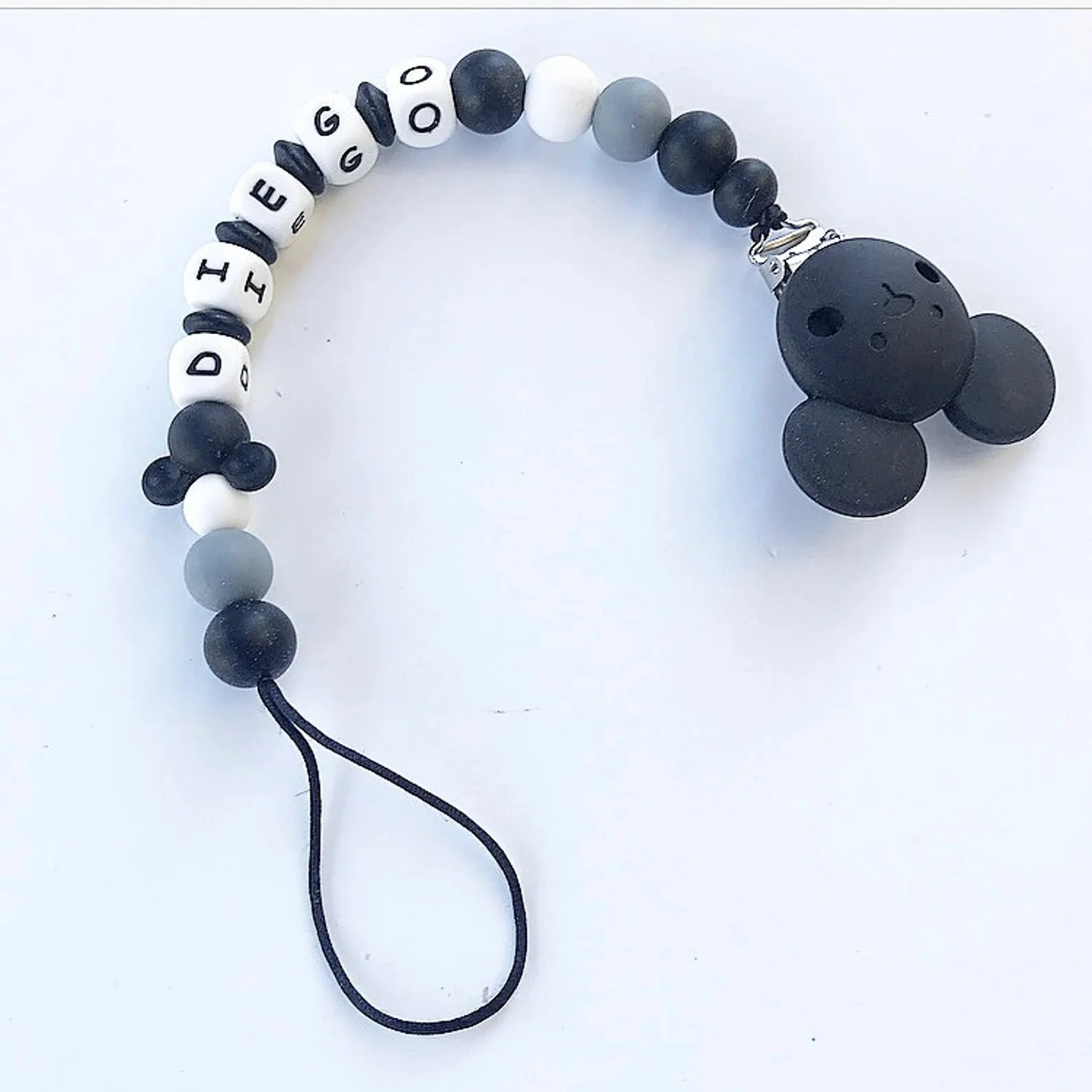 

Custom Name Silicone Personalized Baby Pacifier Chain Dummy Nipple Holder Guard Teether Pendant Newborn Shower Gift