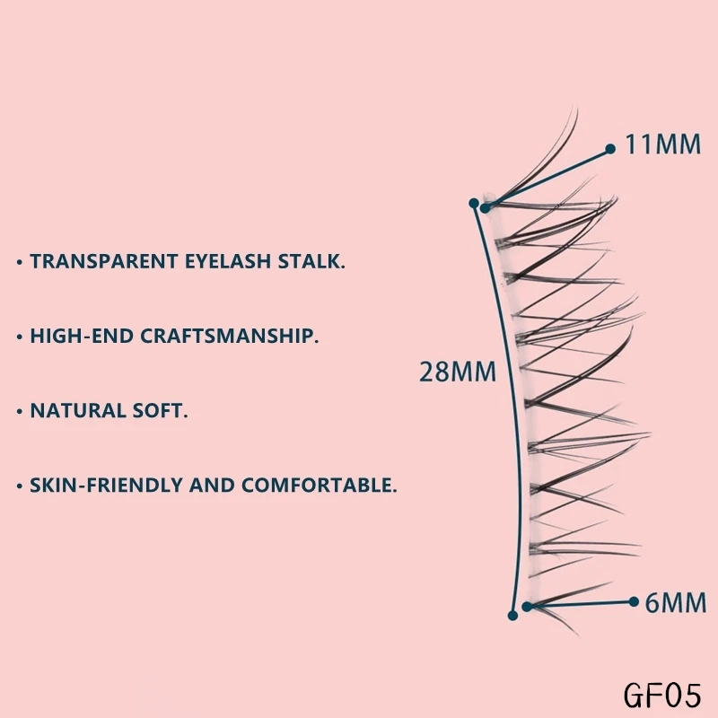 5pairs Natural False Eyelashes Thin Band Short HandMade Lighte Soft EyelashCosplay Korean Fashion Wispy Extension Makeup Tools