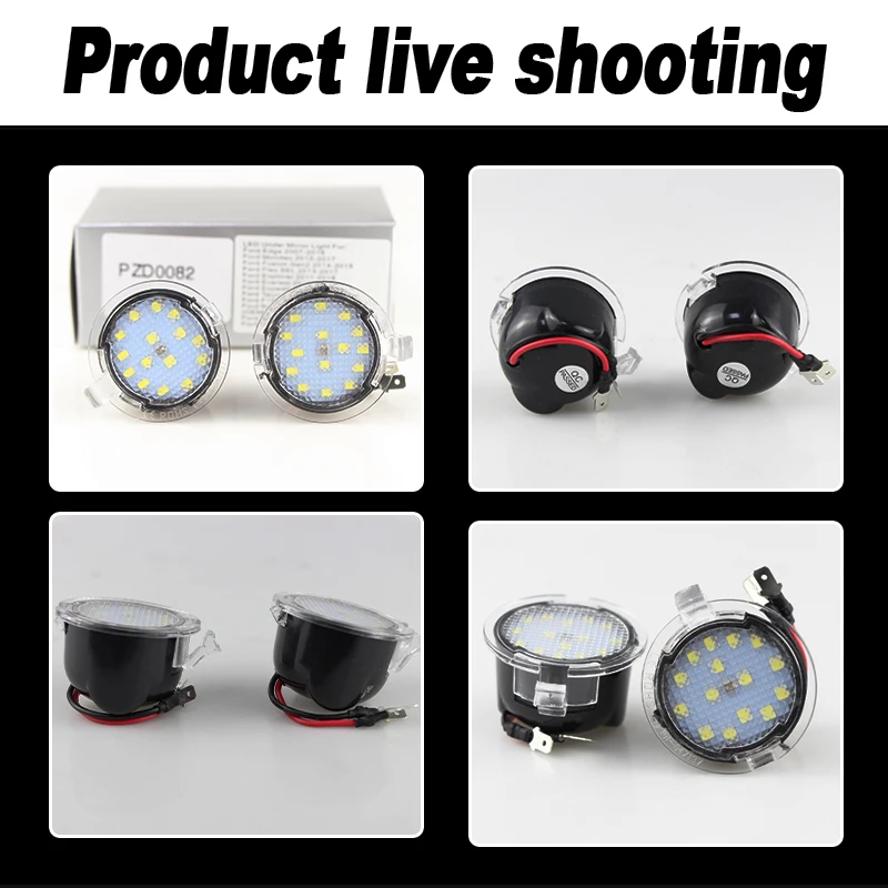 2x Car Rearview Mirror Lights For Ford Edge Mondeo MK5 5 Fusion 2 Explorer Everest Mustang Side LED Light / Car Auto Accessories