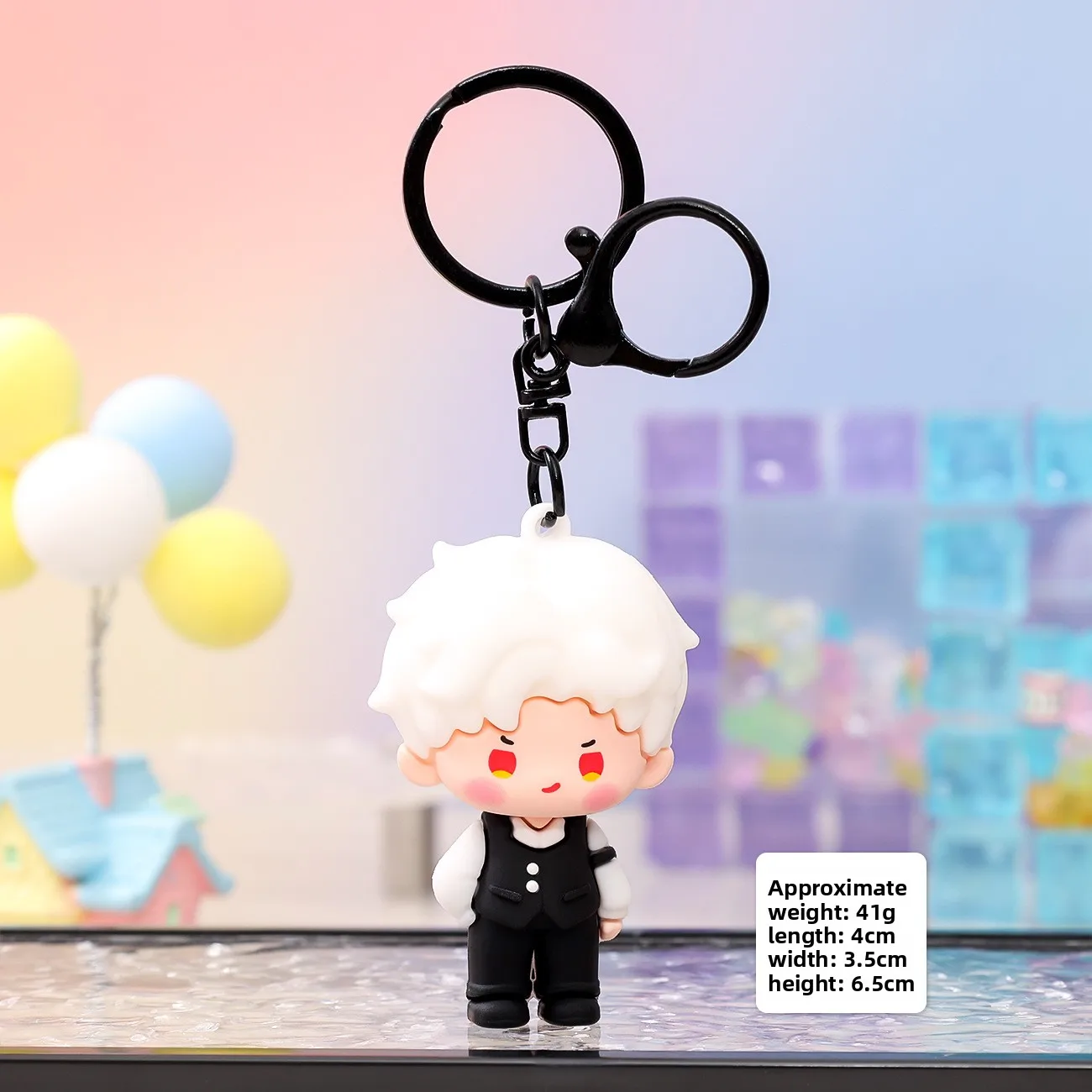 Cute Love and Deepspace Chibi PVC Keychain Bag Charm Kawaii Otome Healing Gift for Boys Girls Fans Toy Figure Ornament Accessory view 5