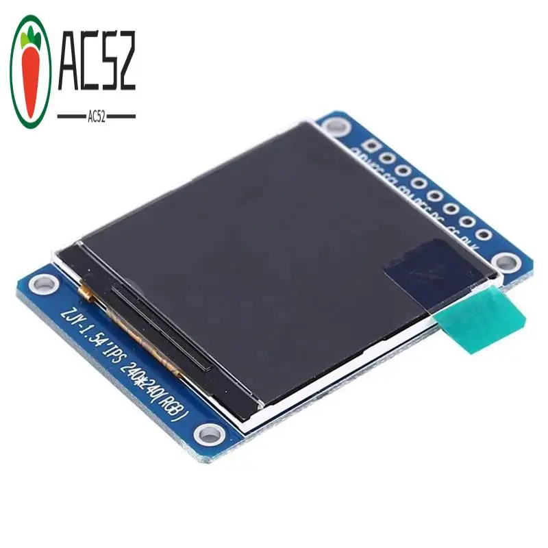 

AC52-2Pcs 1.54 Inch 240X240 Resolution IPS HD LCD Monitor 1.54 Inch SPI ST7789 LCD Monitor